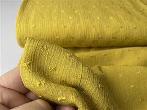 Creppet viscose - dobby og flot okker